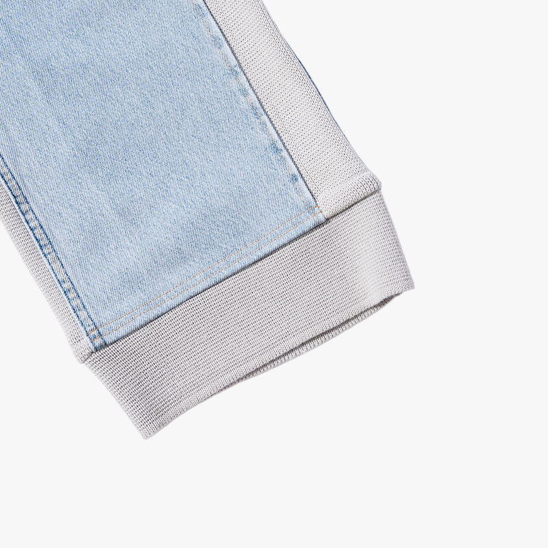 KNIT DOCKING DENIM PANTS -E-