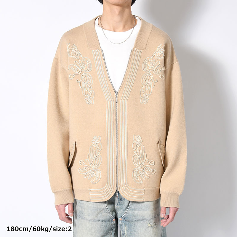 DECORATIVE ZIP KNIT -3.COLOR-