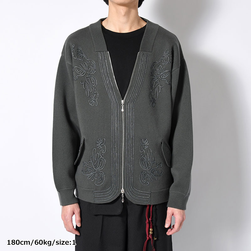 DECORATIVE ZIP KNIT -3.COLOR-