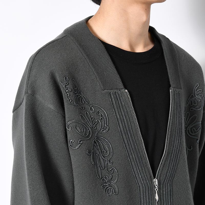 DECORATIVE ZIP KNIT -3.COLOR-