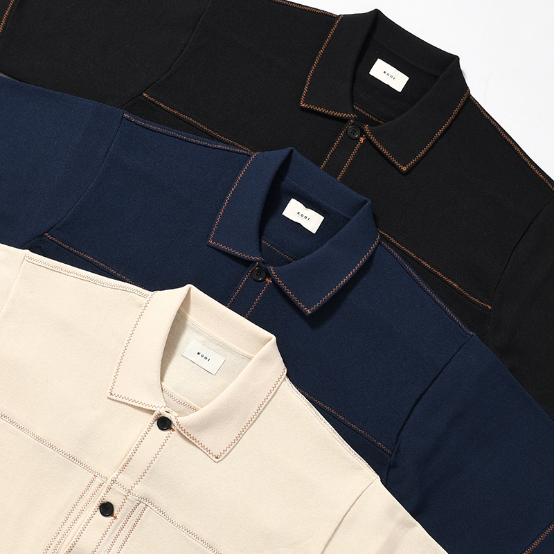 STITCH KNIT SHIRT -3.COLOR-