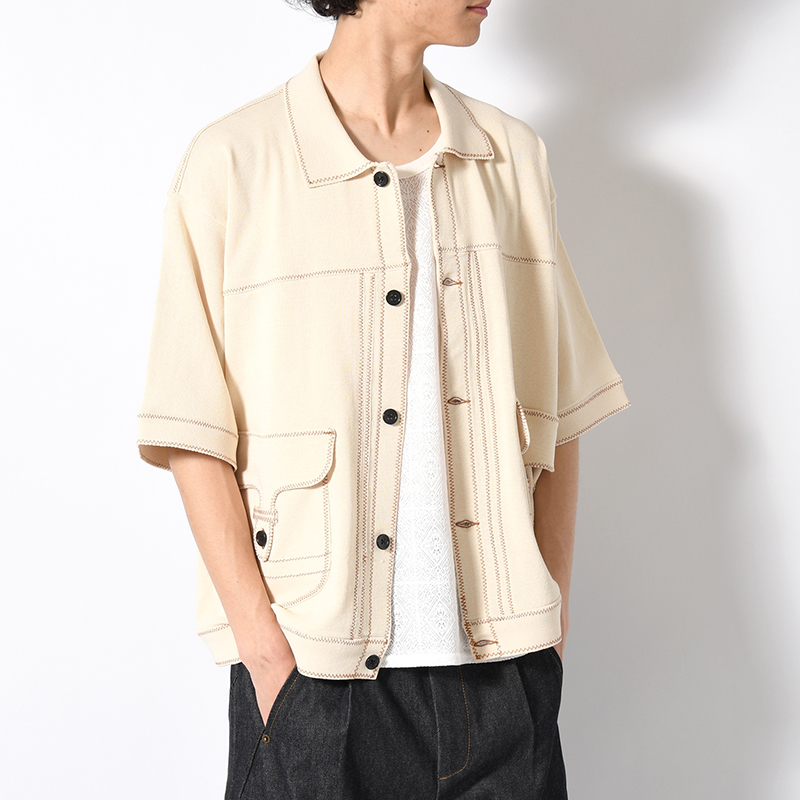 STITCH KNIT SHIRT -3.COLOR-