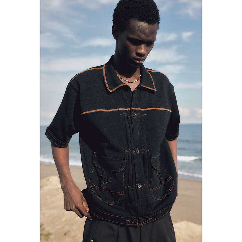 STITCH KNIT SHIRT -3.COLOR-