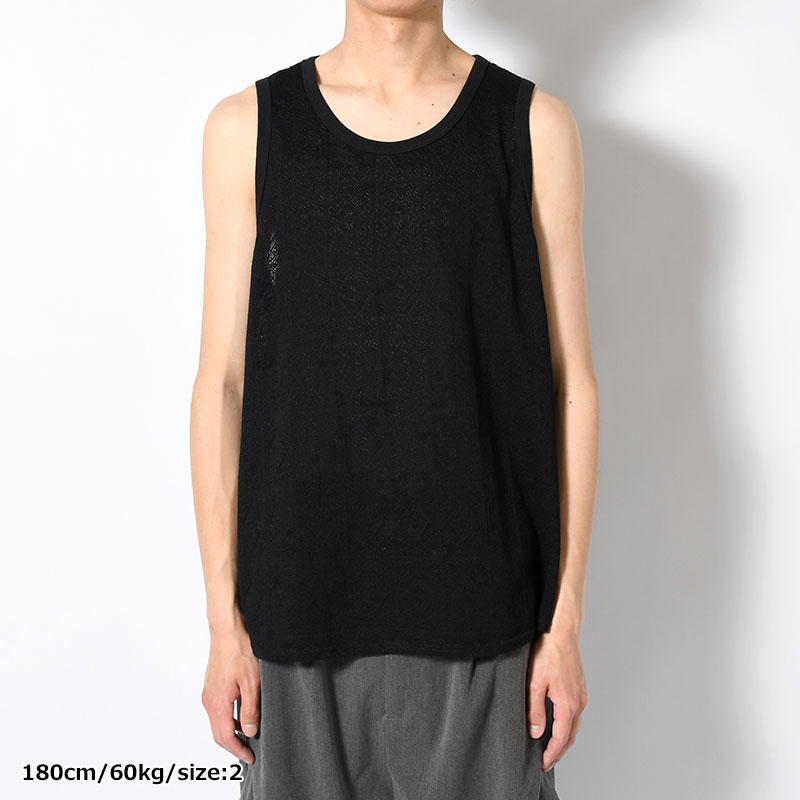 MESH JACQUARD TANKTOP -2.COLOR-