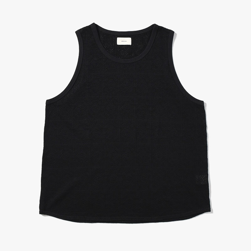 MESH JACQUARD TANKTOP -2.COLOR-(BLACK)