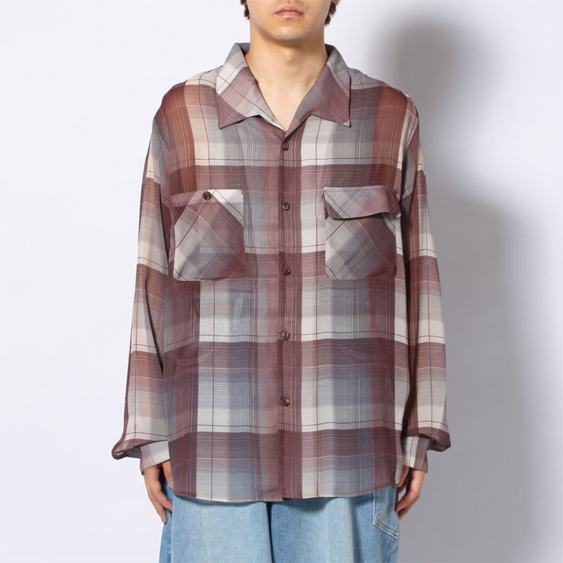 SHEER CHECK SHIRT -3.COLOR-