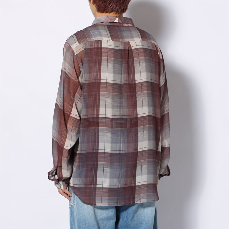 SHEER CHECK SHIRT -3.COLOR-
