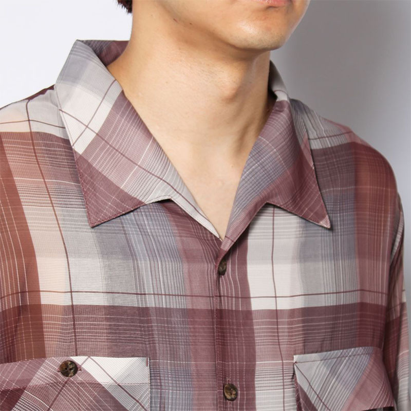 SHEER CHECK SHIRT -3.COLOR-