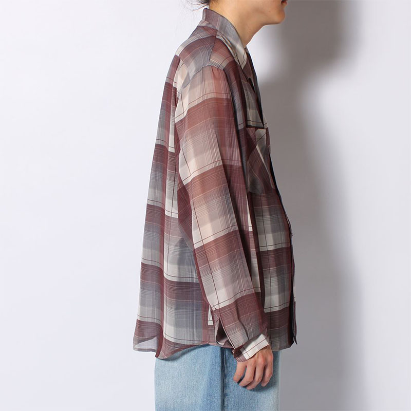 SHEER CHECK SHIRT -3.COLOR-
