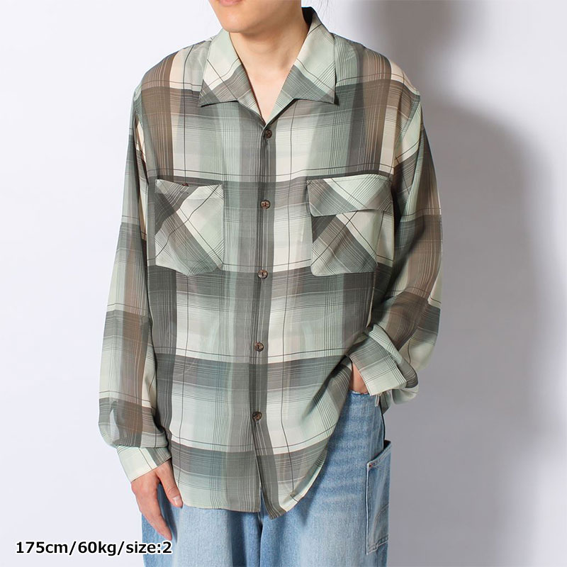 SHEER CHECK SHIRT -3.COLOR-