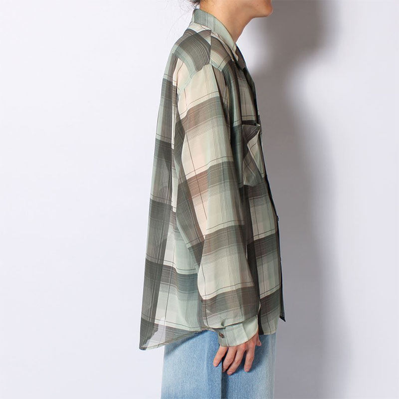 SHEER CHECK SHIRT -3.COLOR-