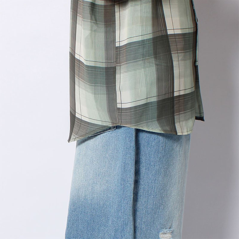 SHEER CHECK SHIRT -3.COLOR-