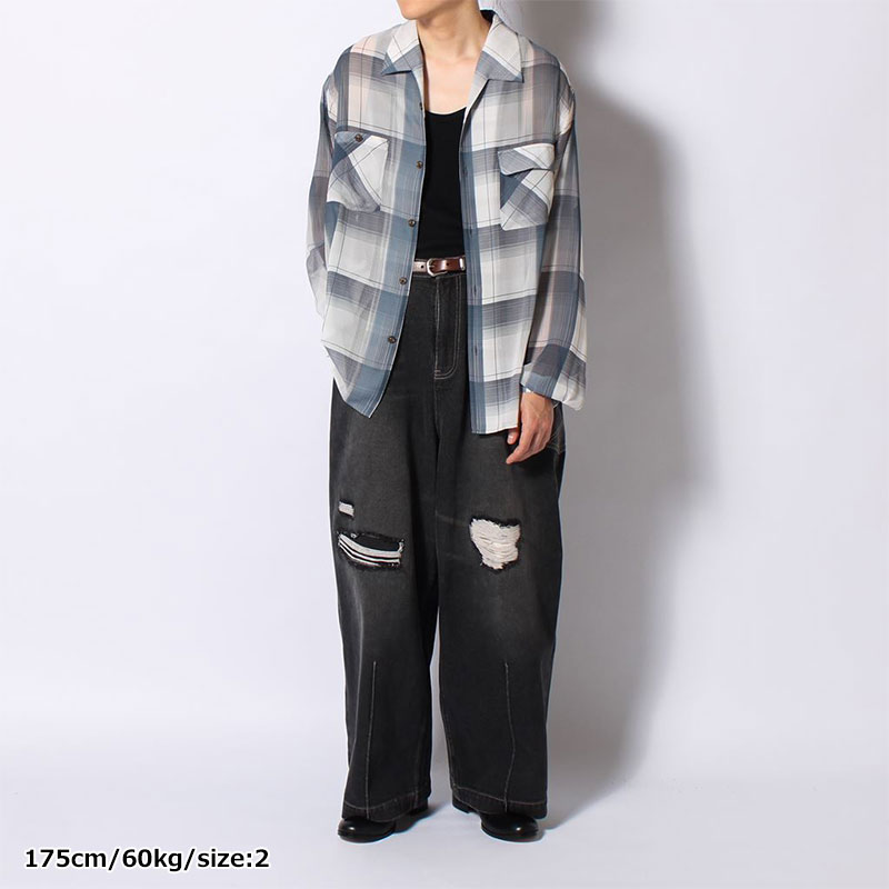 SHEER CHECK SHIRT -3.COLOR-
