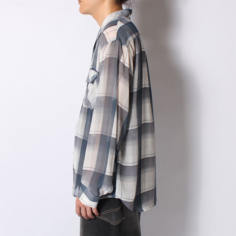 SHEER CHECK SHIRT -3.COLOR-