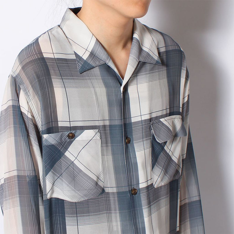 SHEER CHECK SHIRT -3.COLOR-