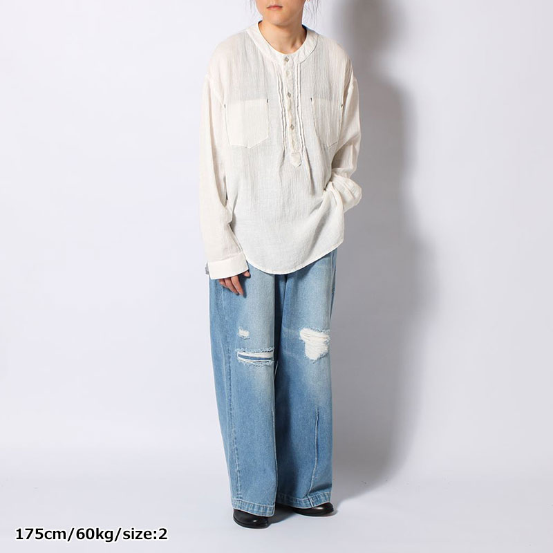PAINTER HENRY NECK SHIRT -2.COLOR-