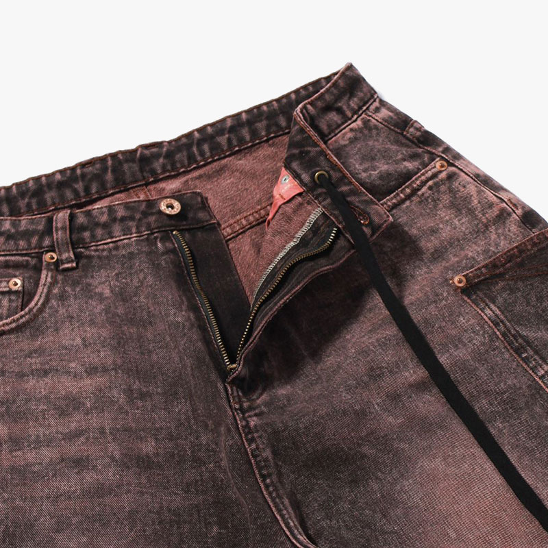 SUPER WIDE DAMAGE DENIM PANTS -2.COLOR-