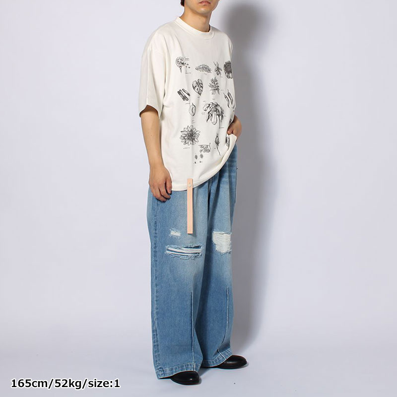 SUPER WIDE DAMAGE DENIM PANTS -2.COLOR-
