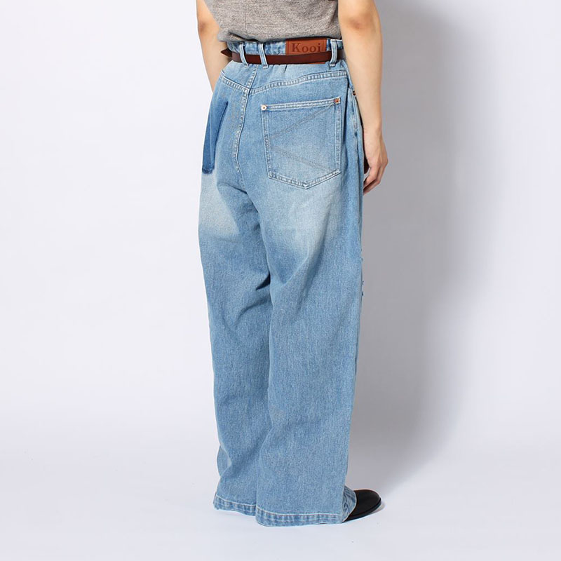 SUPER WIDE DAMAGE DENIM PANTS -2.COLOR-