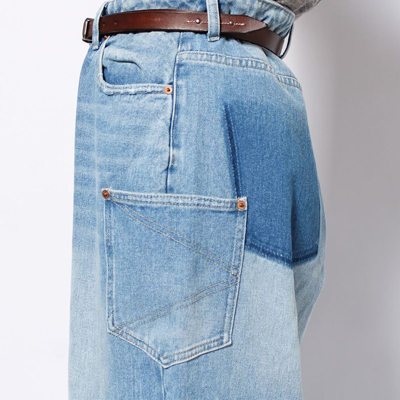 SUPER WIDE DAMAGE DENIM PANTS -2.COLOR-