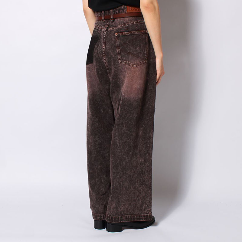 SUPER WIDE DAMAGE DENIM PANTS -2.COLOR-