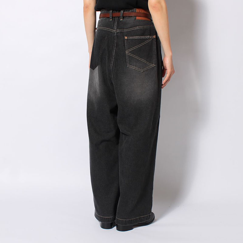SUPER WIDE DAMAGE DENIM PANTS -2.COLOR-
