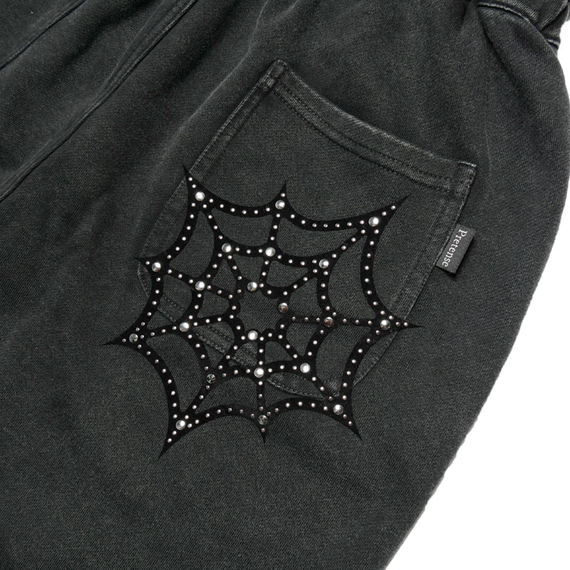 Spiderweb Sweatpants -BLACK-