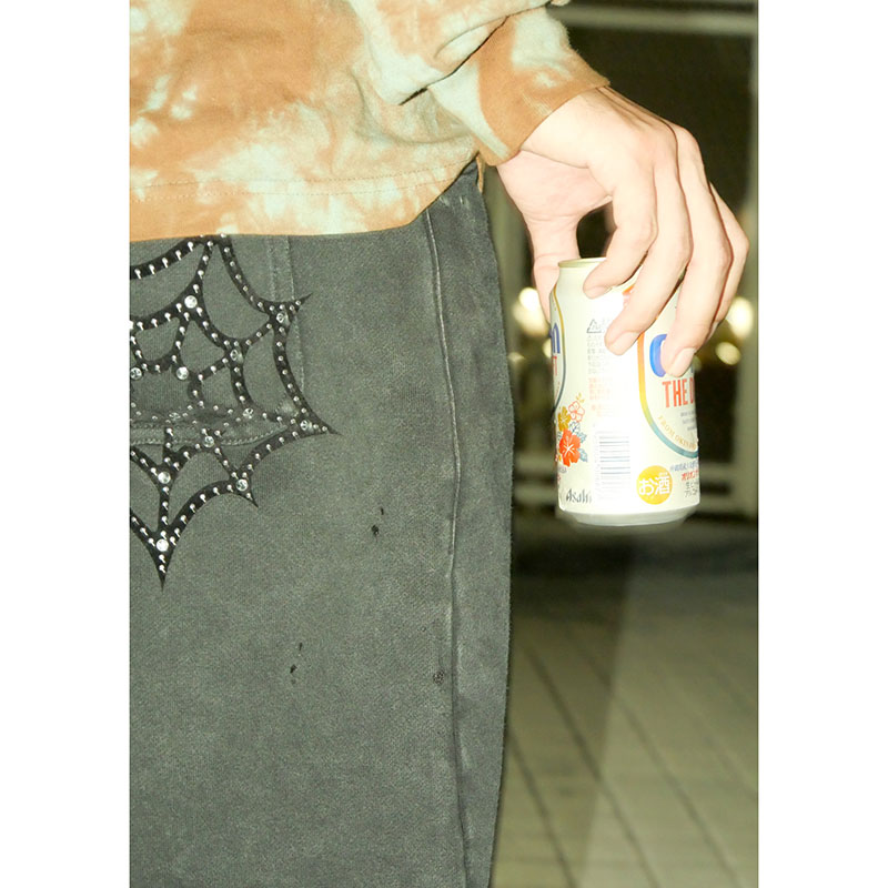 Spiderweb Sweatpants -BLACK-