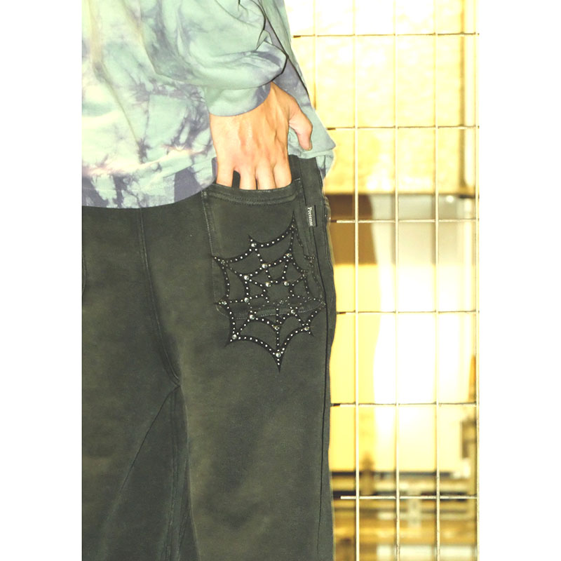 Spiderweb Sweatpants -BLACK-