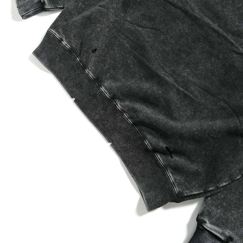 Allover Print Sweatshirt -BLACK-