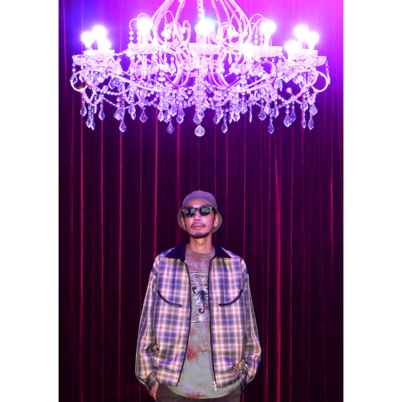 Leather Collar Jacket -CHECK-