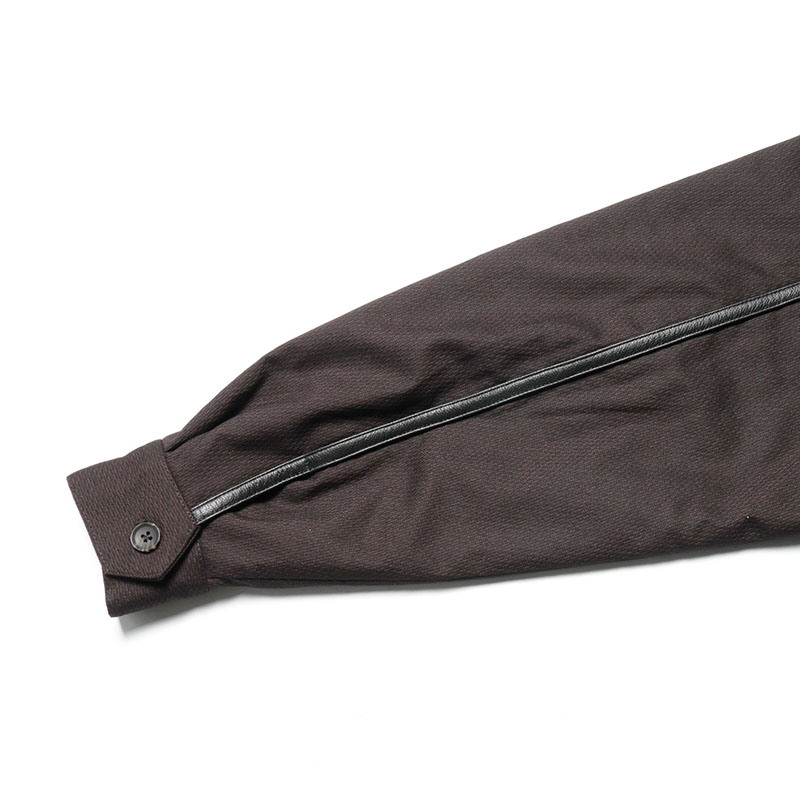 Leather Collar Jacket -STRIPE-