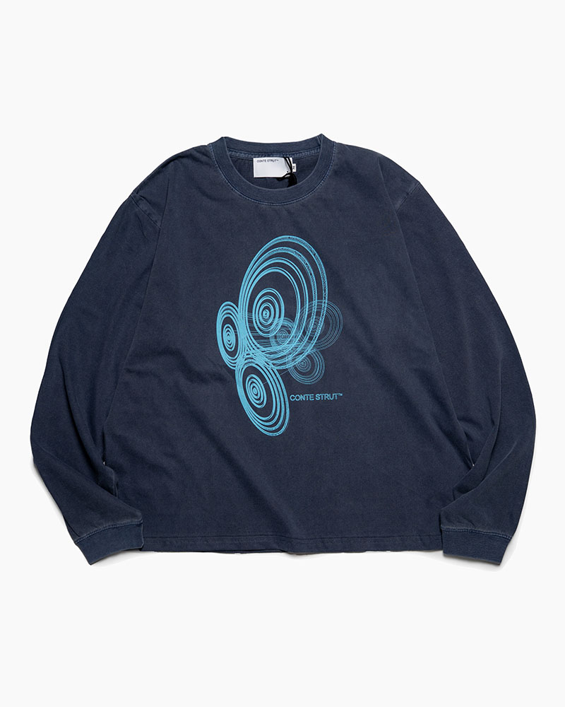3D LOGO L/S TEE -NAVY-