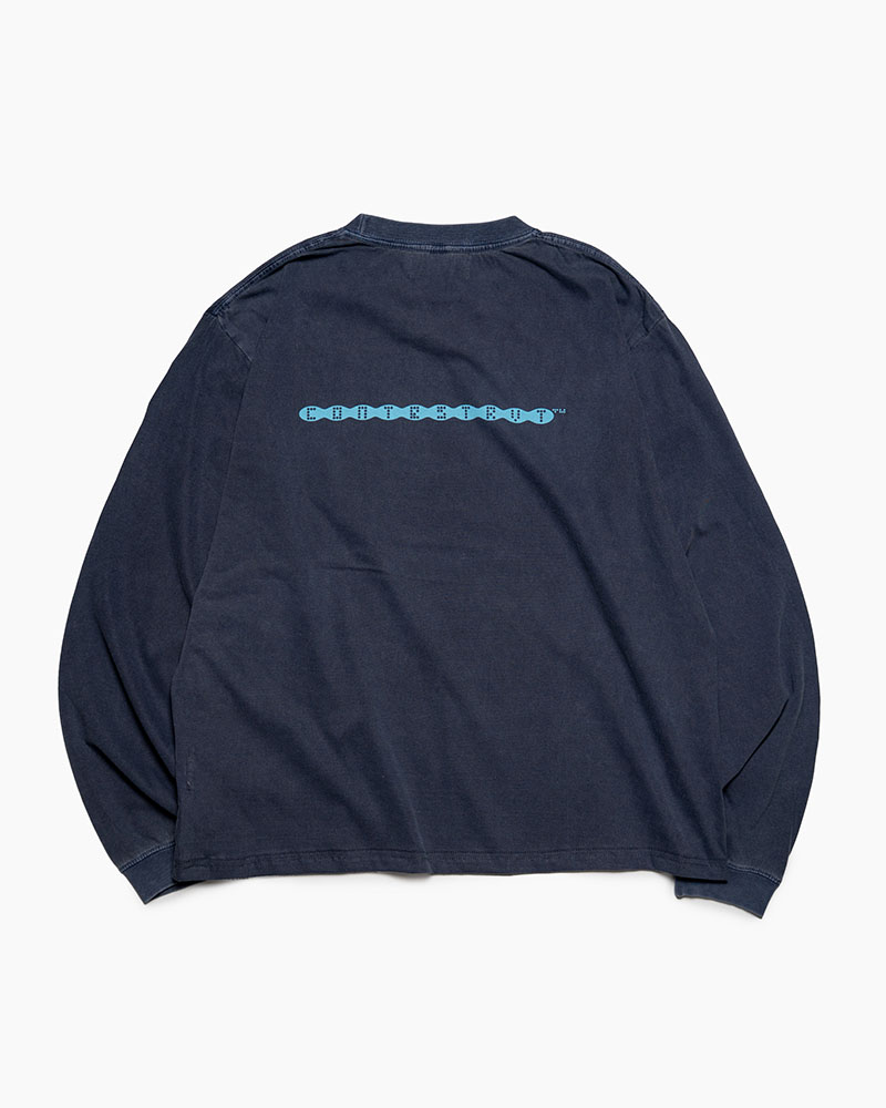 3D LOGO L/S TEE -NAVY-