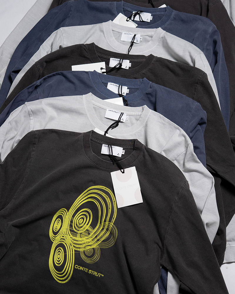 3D LOGO L/S TEE -NAVY-