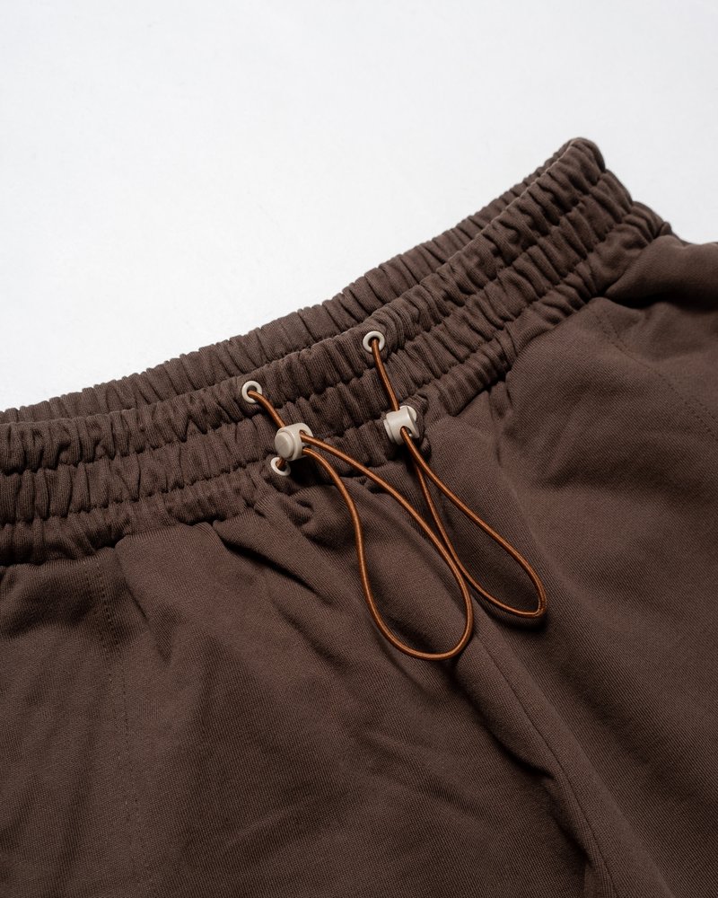 WIDE SWEAT PANTS -BROWN-