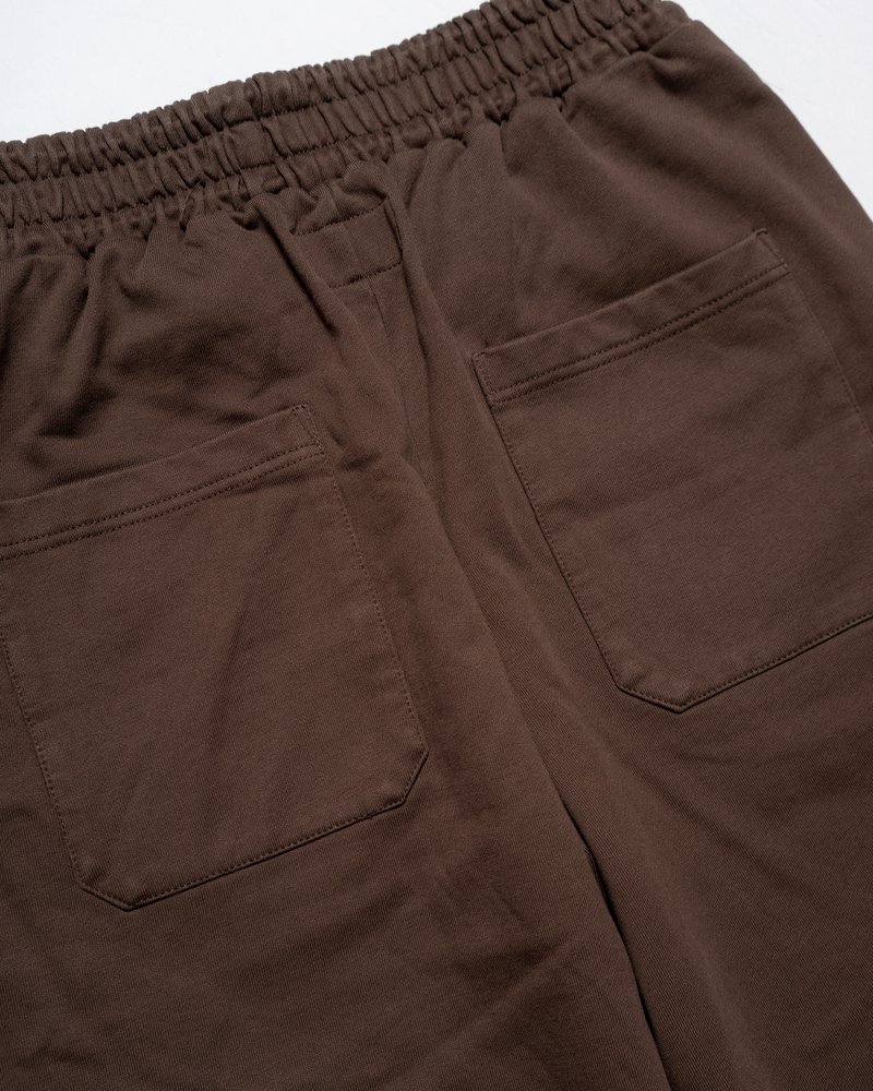WIDE SWEAT PANTS -BROWN-
