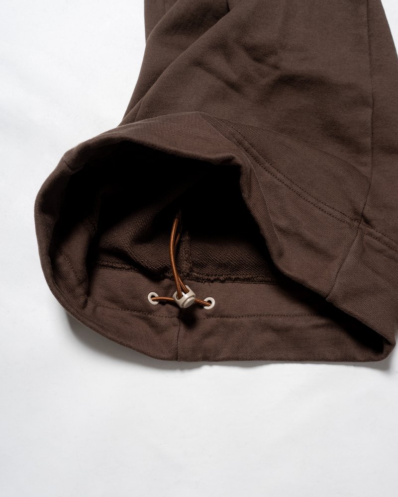 WIDE SWEAT PANTS -BROWN-