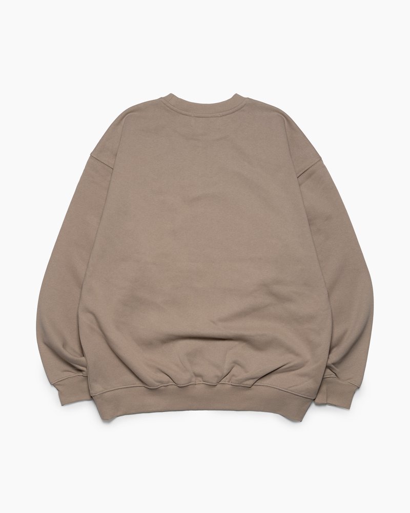 FULL-SIZE GRAPHIC PRINT CREW -SAND-