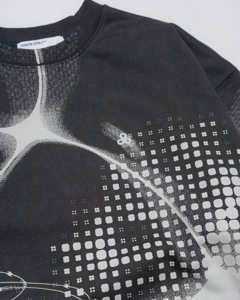 FULL-SIZE GRAPHIC PRINT CREW -SUMI-