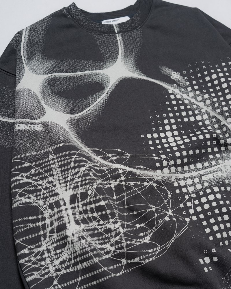 FULL-SIZE GRAPHIC PRINT CREW -SUMI-