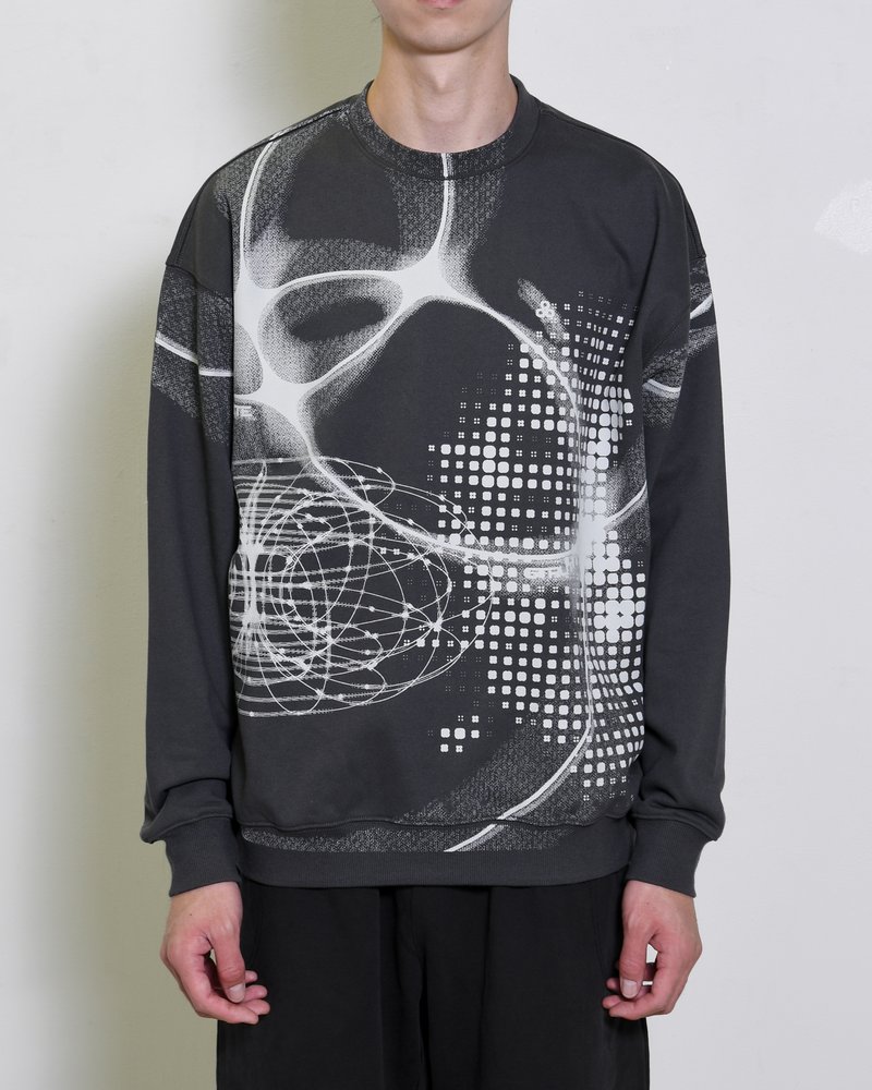 FULL-SIZE GRAPHIC PRINT CREW -SUMI-