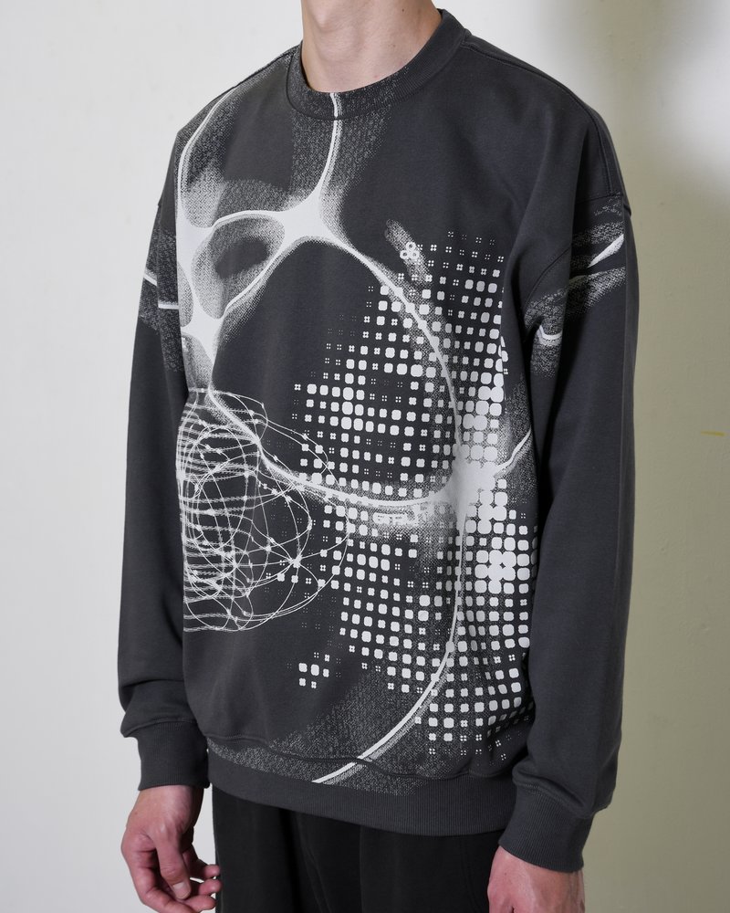 FULL-SIZE GRAPHIC PRINT CREW -SUMI-