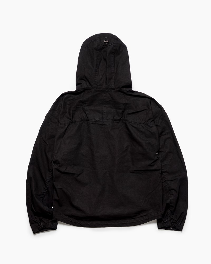 TREATED CURVED ZIP MOUNTAIN PARKA -BLACK-
