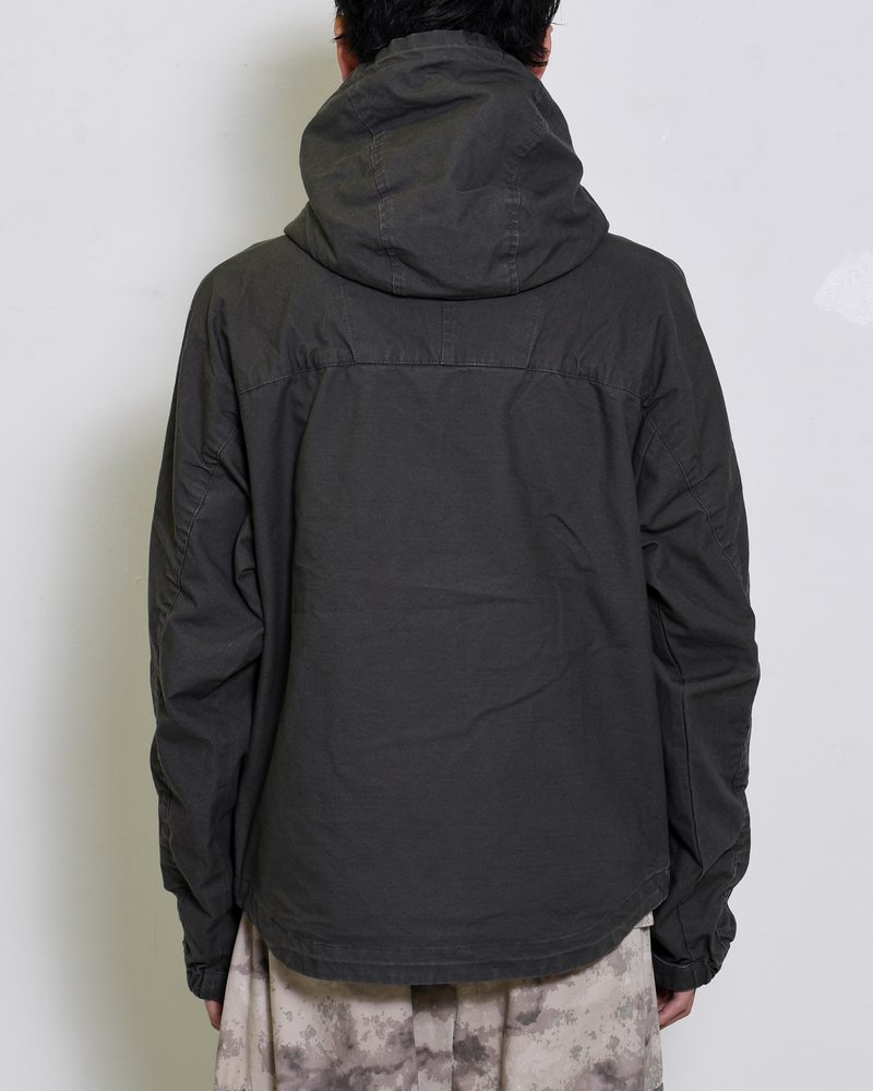 TREATED CURVED ZIP MOUNTAIN PARKA -GREY-