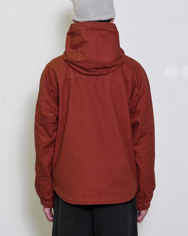 TREATED CURVED ZIP MOUNTAIN PARKA -RED-