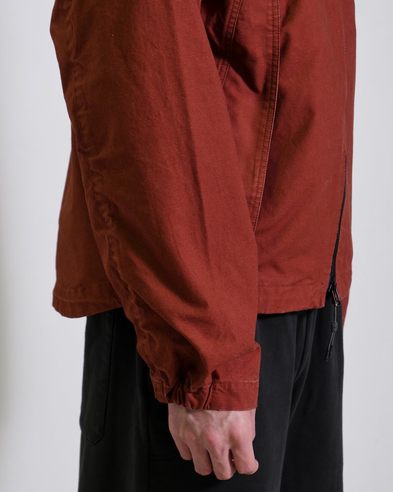 TREATED CURVED ZIP MOUNTAIN PARKA -RED-