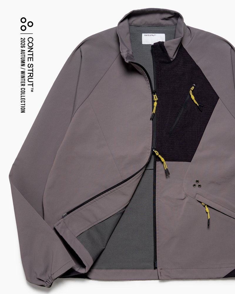NYLON SWITCHING JKT -CHARCOAL-