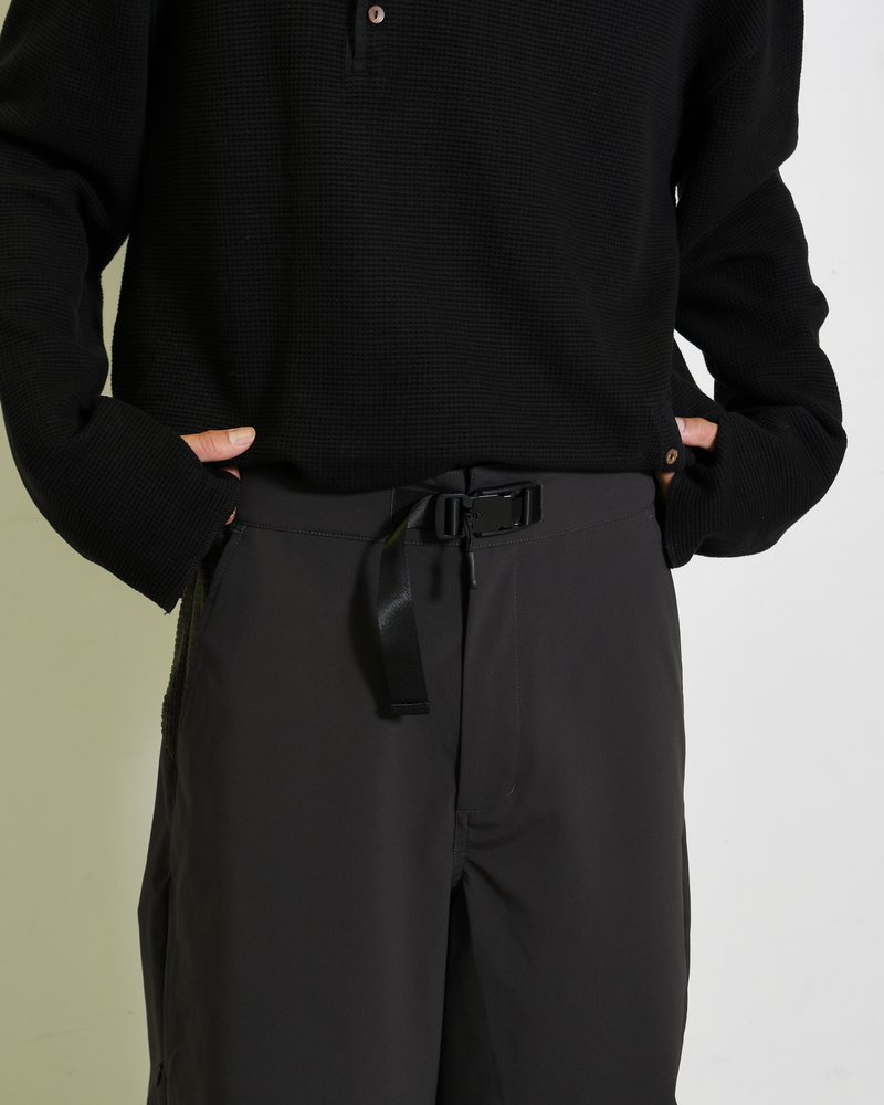 NYLON SWITCHING PANTS -CHARCOAL-