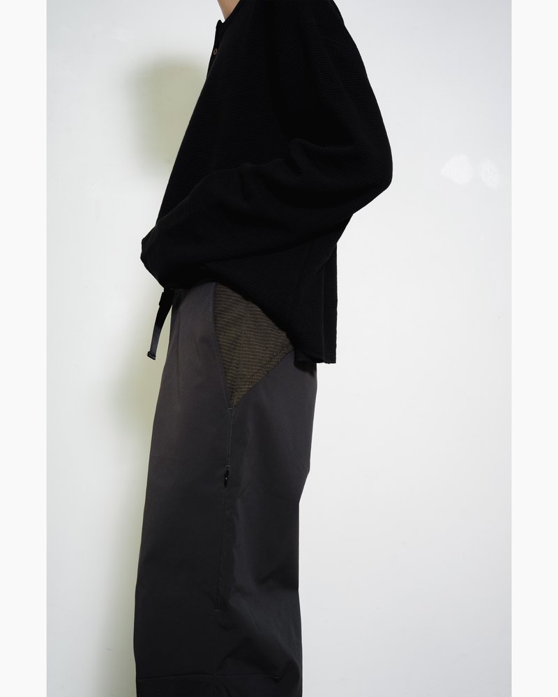 NYLON SWITCHING PANTS -CHARCOAL-